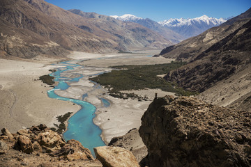Shyok river in Nubra valley Ladakh ,Jammu & Kashmir - 75820563