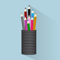 vector colored pencils