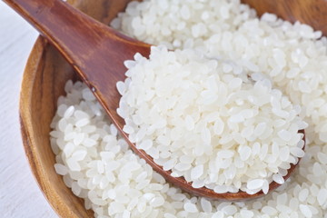 Asian white rice or uncooked white rice