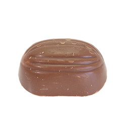 Almond chocolate candy isolated on white background