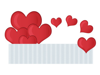 Red heart vector for Valentine day