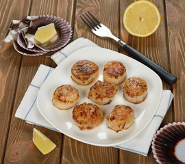 Fried scallops