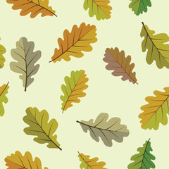 Background with oak leaves