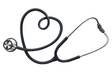 stethoscope in white background