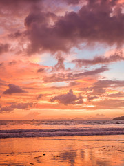 Sunset on the beach of Ao Nang