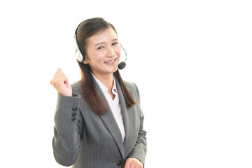 ガッツポーズのオペレーター