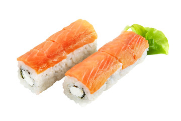 Philadelphia roll with salmon and cream cheese