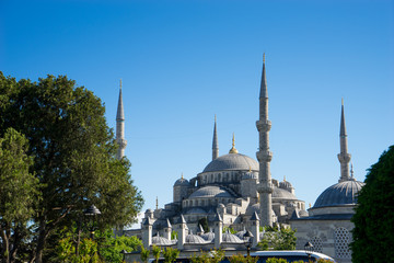 Fototapeta na wymiar sultan ahmed blue mosque, Istanbul Turkey