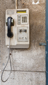 Old public telephone