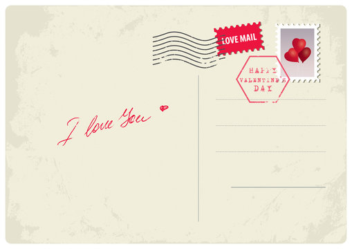 I Love You Postcard