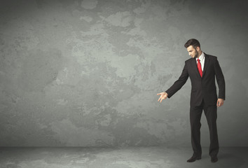Fototapeta premium Business person throwing with empty copyspace