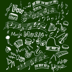 楽器_らくがき_黒板