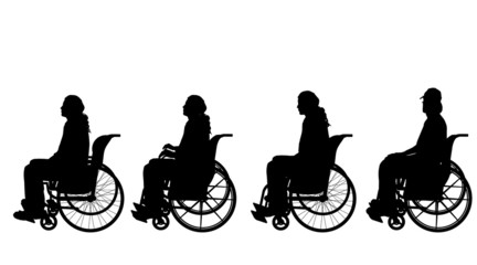 Vector silhouette of a man.