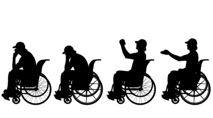 Obraz premium Vector silhouette of a man.