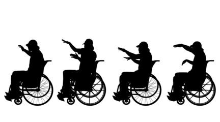 Obraz premium Vector silhouette of a man.