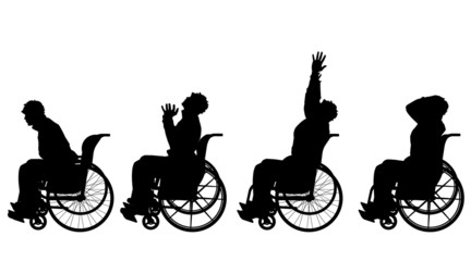 Vector silhouette of a man.