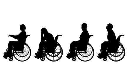 Obraz premium Vector silhouette of a man.