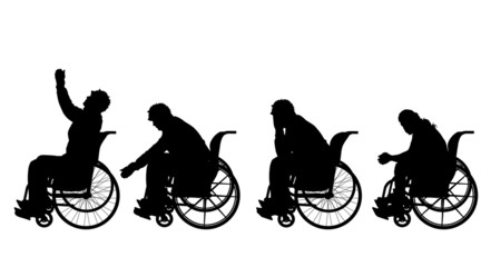 Vector silhouette of a man.