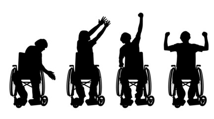 Vector silhouette of a man.