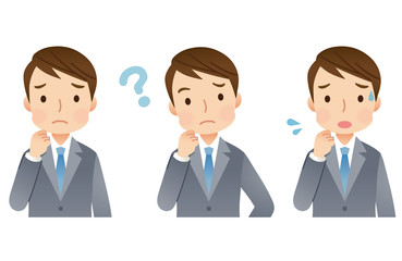 スーツを着た男性　ビジネスマン　表情セット