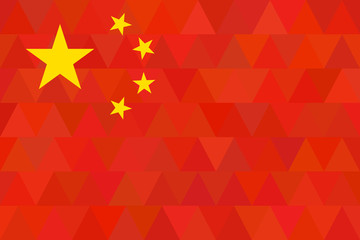 China Flag. Original proportion and colors.