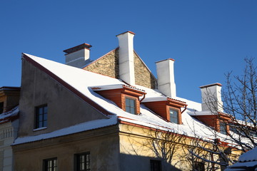 The Old Town in winter,Vilnius