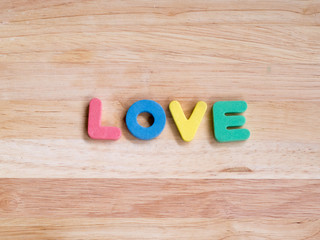 love on wooden background, Valentines Day background