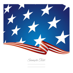 USA flag ribbon vector