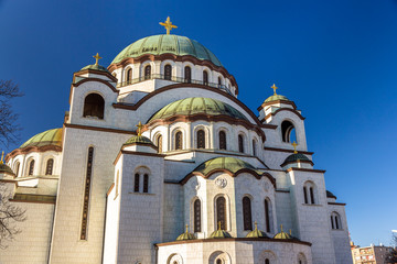Fototapeta na wymiar Church of Saint Sava in Belgrade - Serbia