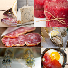 high protein food collection collage