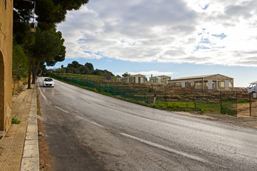 Fototapeta premium Panoramic road of Agrigento at the height of the necropolis