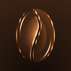 Background of coffee bean. Vector.
