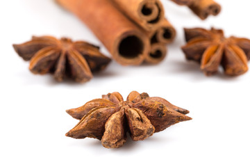 Stars anise and Cinnamon