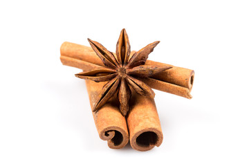 Stars anise and Cinnamon