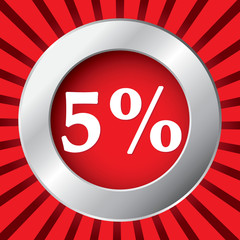 5 PERCENT ICON
