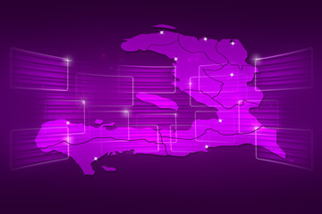 Haiti Map World map News Communication purple