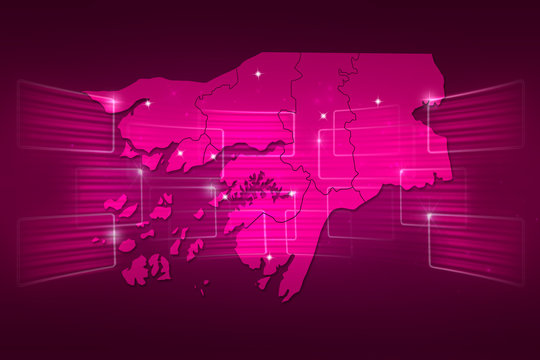 Guinea-Bissau Map World map News Communication pink