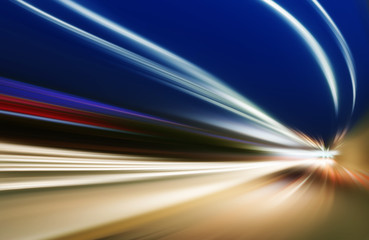 car on the road with motion blur background