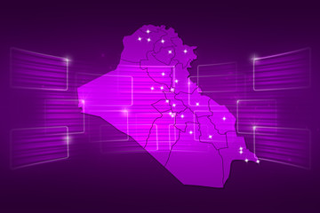 Iraq Map World map News Communication purple