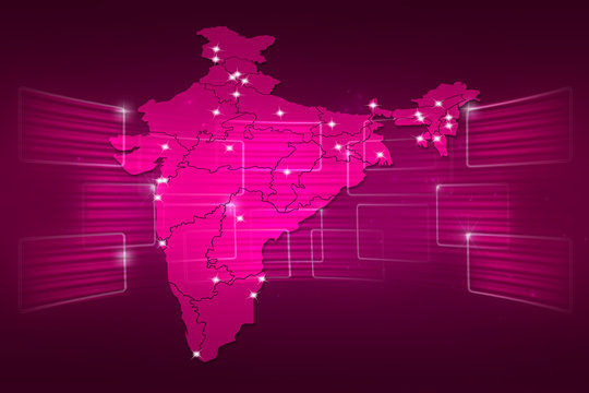 India Map World map News Communication pink