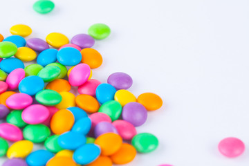 Fototapeta na wymiar colored candy on white background
