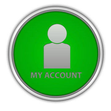 My account circular icon on white background