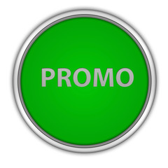 Promo circular icon on white background