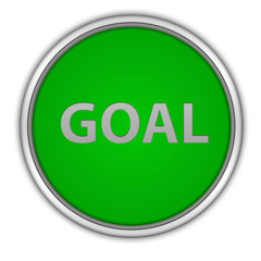 Goal circular icon on white background