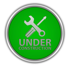 Fototapeta premium Under construction circular icon on white background