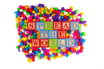 spread the world word in colorful stone © tutul_1410