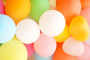 Colorful many balloons for background