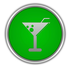 Drink circular icon on white background
