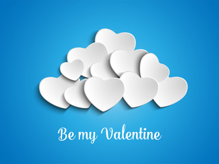 Valentine Day Heart Clouds in the Sky