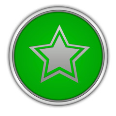 Star  circular icon on white background